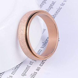 NEW ROSEGOLD ANXIETY RELIEF GLITTERED SPINNER RING